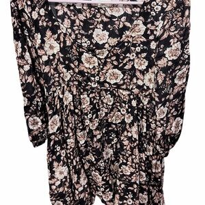 Ralph Lauren Denim & Supply Floral Babydoll Dress Boho Peasant Small